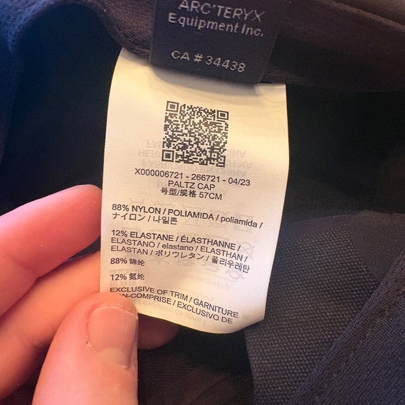 Arc’teryx Paltz 5 Panel Cap Black Adjustable one size NEW - Picture 5 of 5